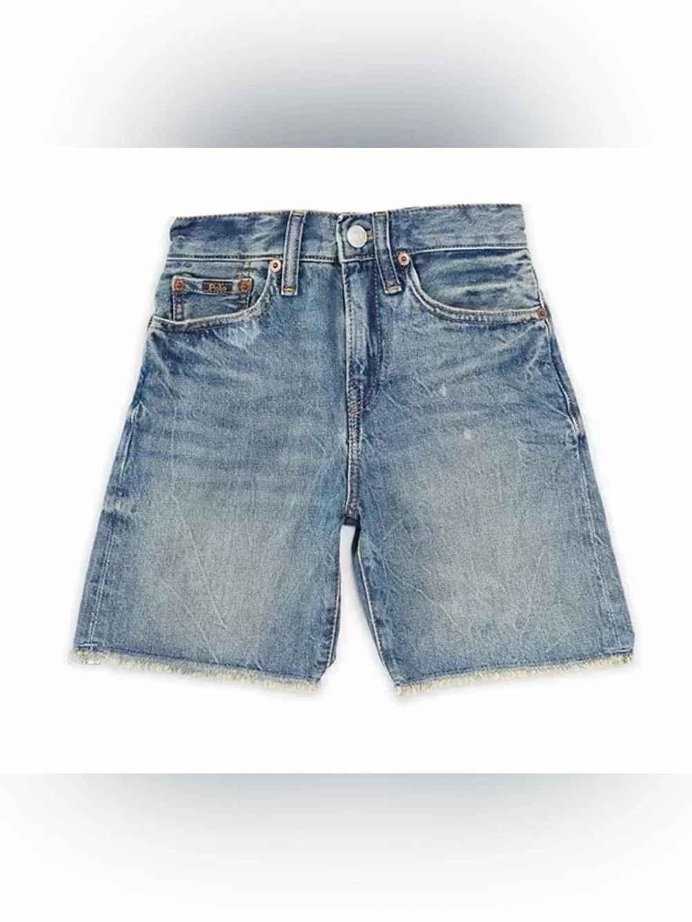 Polo Light Wash Denim Cutoff Shorts - Light Blue 6